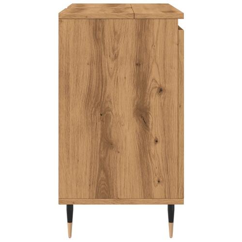 Badeværelsesskab 58x33x60 cm konstrueret træ kunsteg