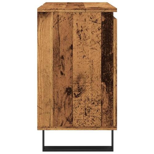 Badeværelsesskab 58x33x60 cm konstrueret træ antikt træ
