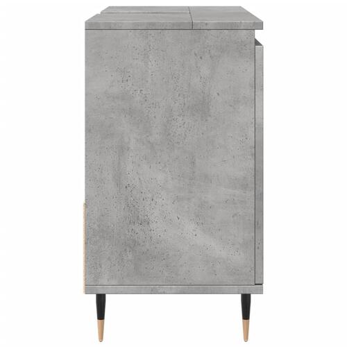 Badeværelsesskab 65x33x60 cm konstrueret træ betongrå