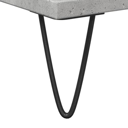 Badeværelsesskab 80x33x60 cm konstrueret træ betongrå