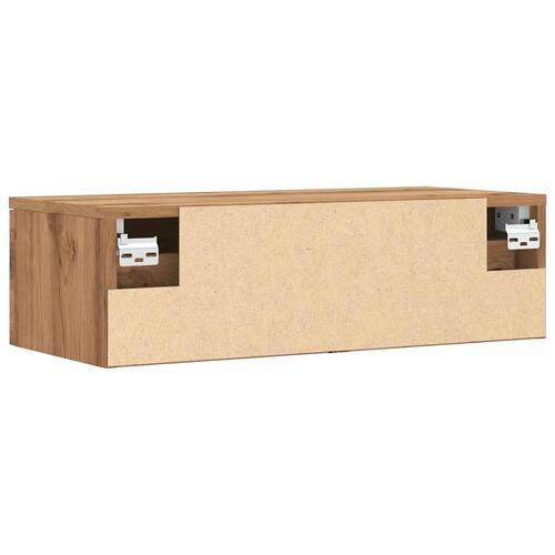 Vægskab 68x30x20 cm konstrueret træ antikt eg
