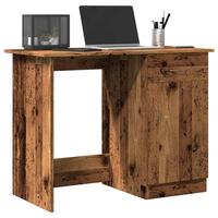 Skrivebord 100x50x76 cm konstrueret træ antikt trælook