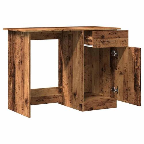Skrivebord 100x50x76 cm konstrueret træ antikt trælook