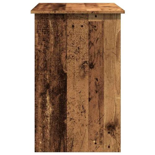 Skrivebord 100x50x76 cm konstrueret træ antikt trælook