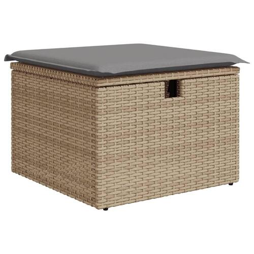 Sofasæt til haven 9 dele med hynder polyrattan beige