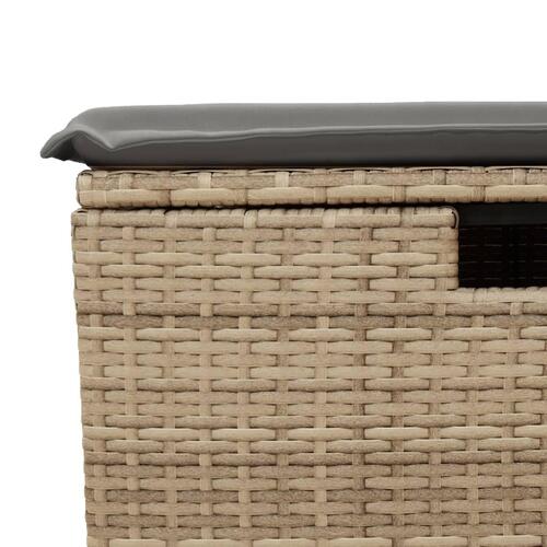 Sofasæt til haven 9 dele med hynder polyrattan beige
