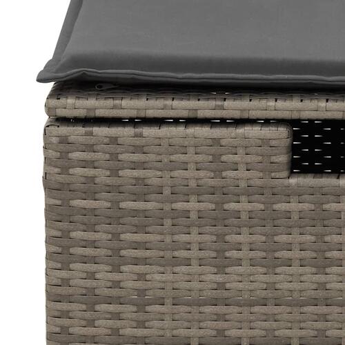 Sofasæt 5 dele med hynder polyrattan grå