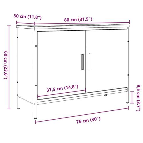 Vaskeskab 80x30x60 cm konstrueret træ kunsteg
