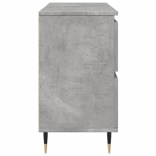 Badeværelsesskab 80x33x60 cm konstrueret træ betongrå