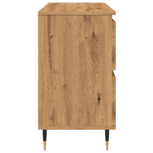 Badeværelsesskab 80x33x60 cm konstrueret træ kunsteg