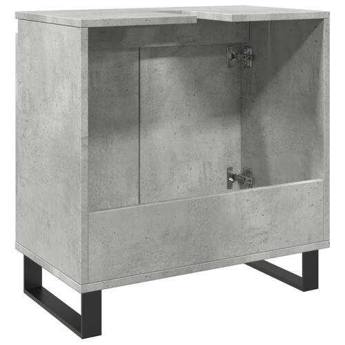 Badeværelsesskab 58x33x60 cm konstrueret træ betongrå