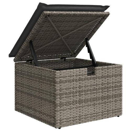 Sofasæt til haven 4 dele med hynder polyrattan grå