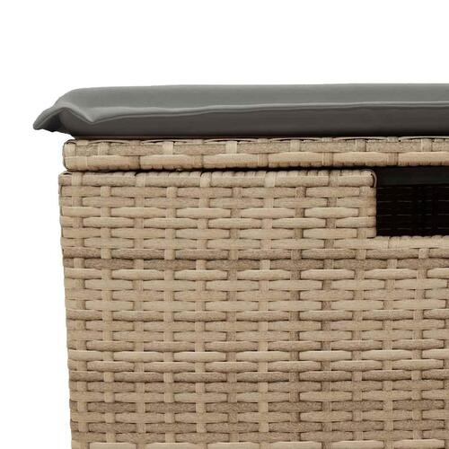 Sofasæt til haven 8 dele med hynder polyrattan beige