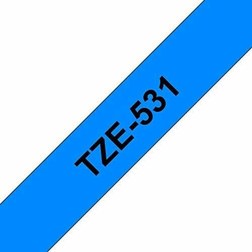 Lamineret tape til mærkningsmaskiner Brother Tape TZE531 Blå 12 mm
