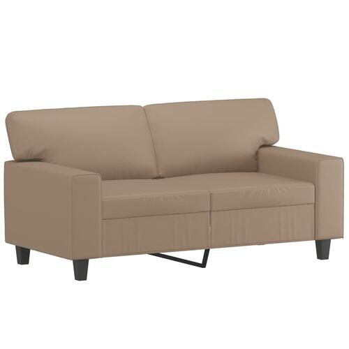 2 personers sofa kunstlæder cappuccinofarvet