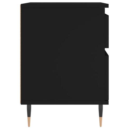 Sengebord 40x35x50 cm konstrueret træ sort