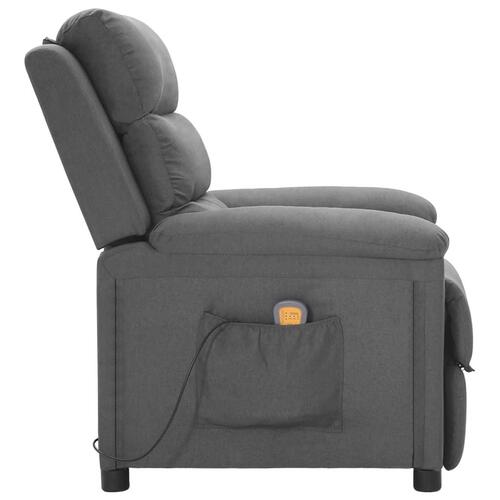 Massagestol stof lysegrå