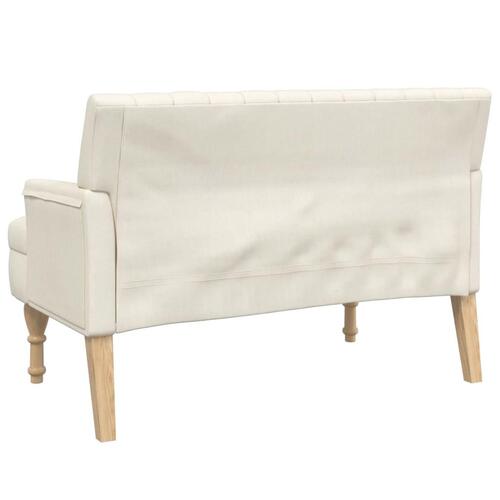 Bænk med hynder 113x64,5x75,5 cm hør