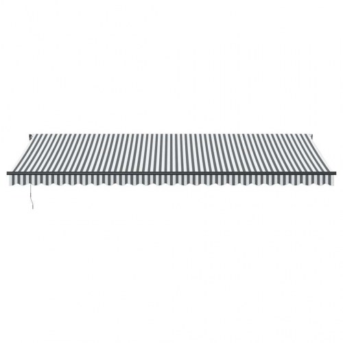 Markise med LED og automatisk betjening 600 x 300 cm - antracitgrå/hvid