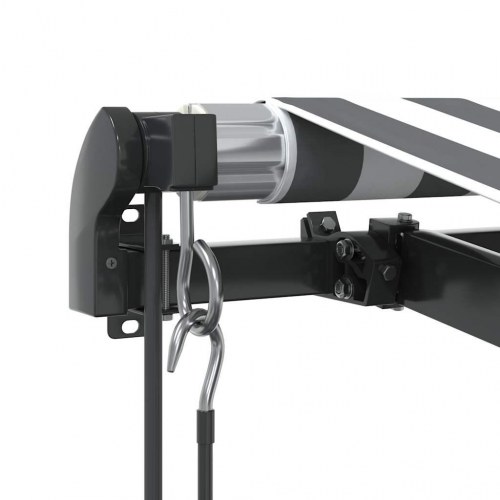 Markise med LED og automatisk betjening 600 x 300 cm - antracitgrå/hvid