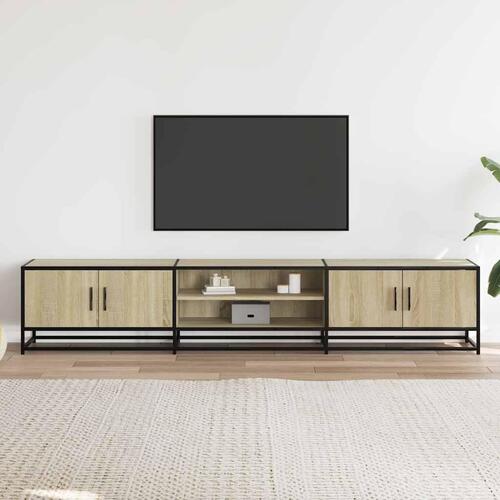 Tv-bord 210x35x41 cm konstrueret træ sonoma-eg