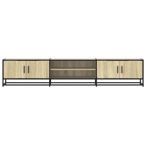 Tv-bord 210x35x41 cm konstrueret træ sonoma-eg