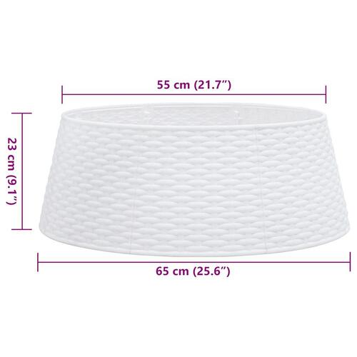 Skjuler til juletræsfod Ø65x23 cm plast hvid
