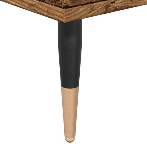 Badeværelsesskab 30x30x190 cm konstrueret træ gammelt trælook