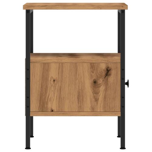 Sengeborde 2 stk. 34x36x50 cm konstrueret træ kunsteg