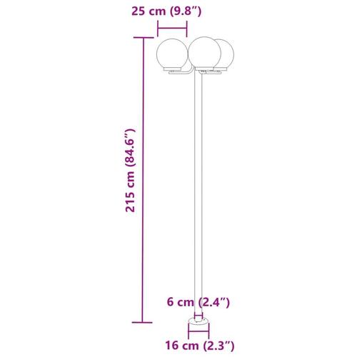 Udendørs standerlamper 2 stk. 215 cm rustfrit stål sølvfarvet