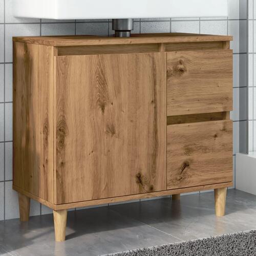 Underskab til vask 65x33x60 cm konstrueret træ kunsteg