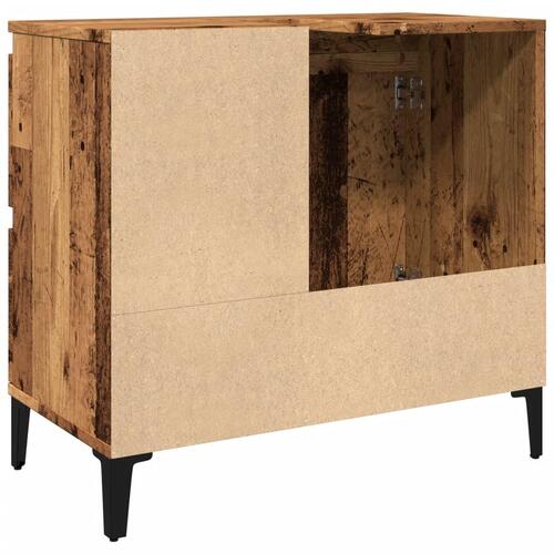 Underskab til vask 65x33x60 cm konstrueret træ gammelt trælook