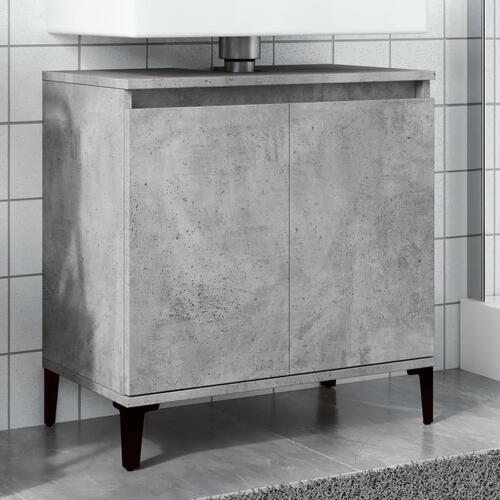 Underskab til håndvask 58x33x60 cm konstrueret træ betongrå