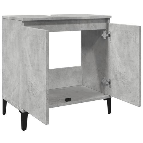 Underskab til håndvask 58x33x60 cm konstrueret træ betongrå