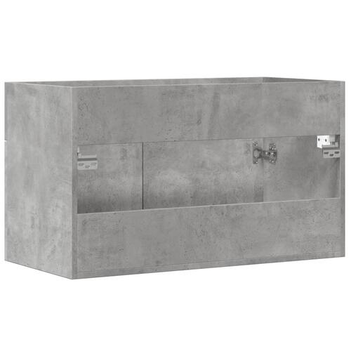 Underskab til håndvask 90x38,5x46 cm konstrueret træ betongrå