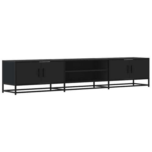 Tv-bord 210x35x41 cm konstrueret træ sort