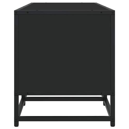 Tv-bord 210x35x41 cm konstrueret træ sort