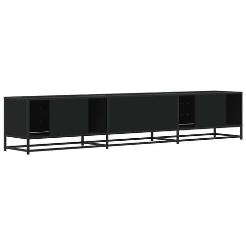 Tv-bord 210x35x41 cm konstrueret træ sort