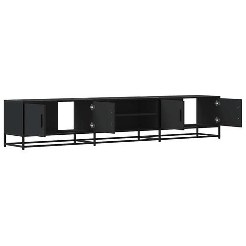 Tv-bord 210x35x41 cm konstrueret træ sort