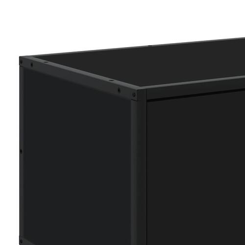 Tv-bord 210x35x41 cm konstrueret træ sort
