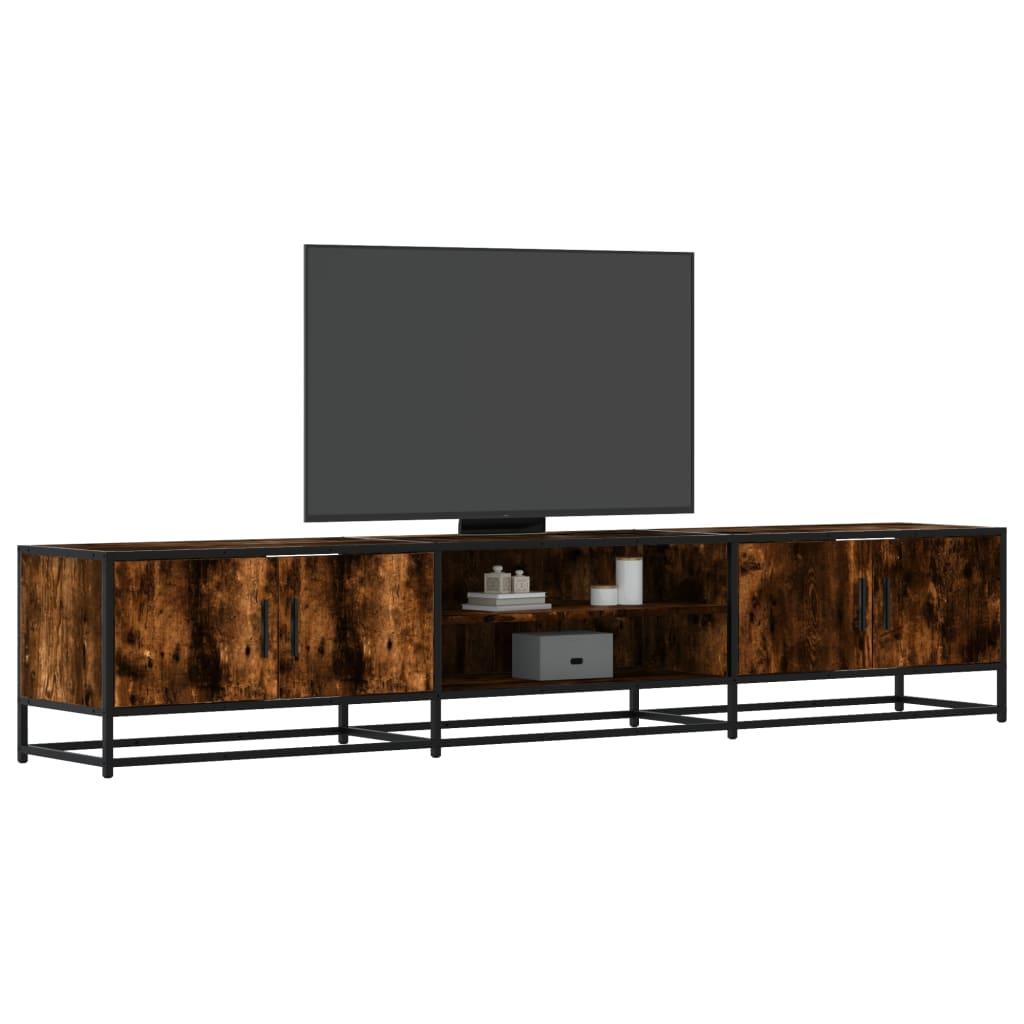 Tv-bord 210x35x41 cm konstrueret træ røget egetræsfarve