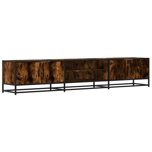 Tv-bord 210x35x41 cm konstrueret træ røget egetræsfarve