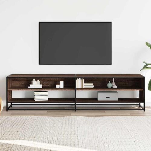 Tv-bord 180,5x40x46 cm konstrueret træ brun egetræsfarve