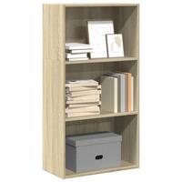 Bogreol 60x30x114 cm konstrueret træ sonoma-eg