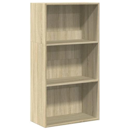 Bogreol 60x30x114 cm konstrueret træ sonoma-eg