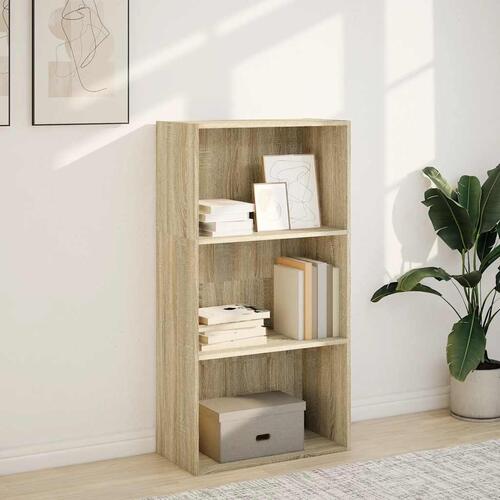 Bogreol 60x30x114 cm konstrueret træ sonoma-eg