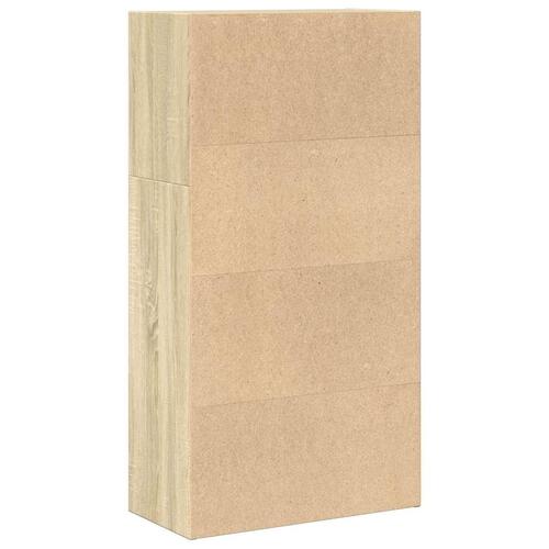 Bogreol 60x30x114 cm konstrueret træ sonoma-eg