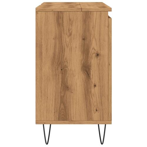 Badeværelsesskab 58x33x60 cm konstrueret træ kunsteg