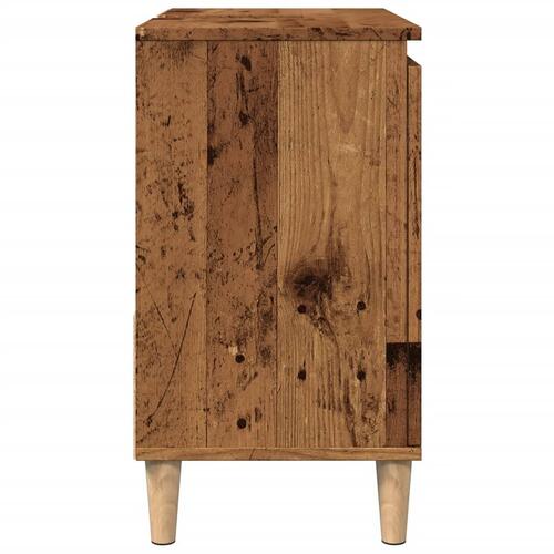 Underskab til vask 65x33x60 cm konstrueret træ gammelt trælook
