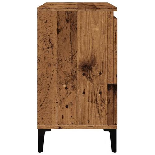 Underskab til håndvask 58x33x60 cm konstrueret træ antikt træ